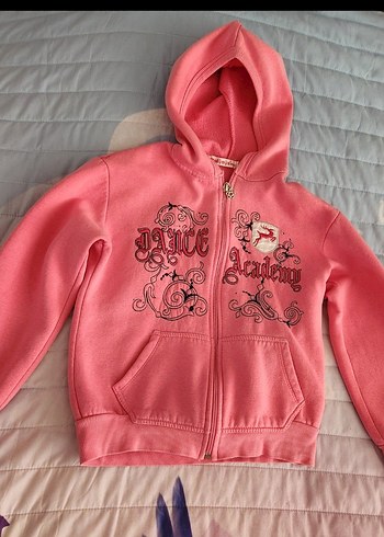 Kız Çocuk Kapüşonlu Fermuarlı Sweatshirt - Görsel 2