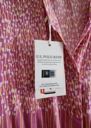 Pembe Bağlama Desenli V Yaka Kadın Gömlek - Görsel 3