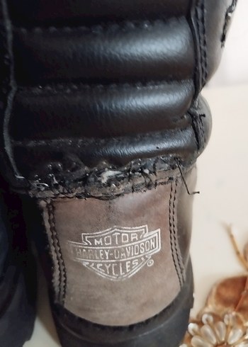 Harley Davidson Siyah Deri Tokalı  Bot - Görsel 5