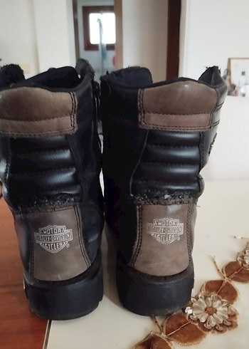Harley Davidson Siyah Deri Tokalı  Bot - Görsel 4