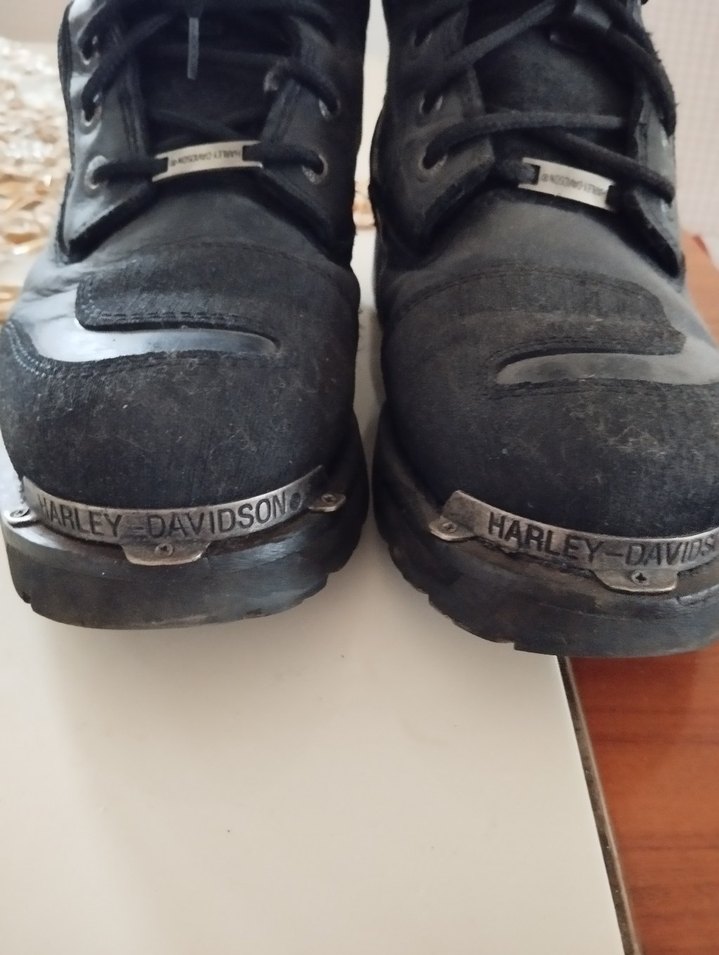 Harley Davidson Siyah Deri Tokalı  Bot - Görsel 2