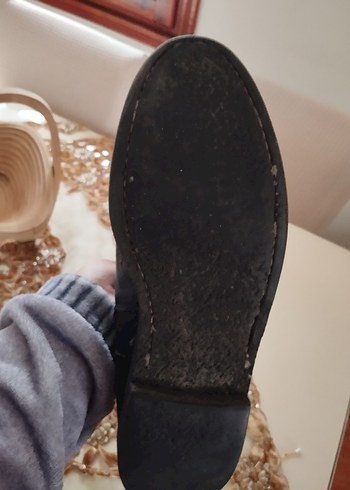 Siyah köşeleri kahverengi ip Deri Bot - Görsel 6