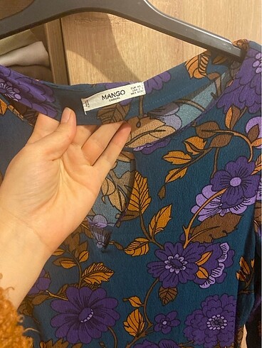 Mango Çiçekli mini elbise