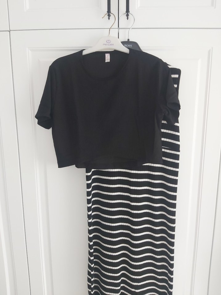 Zebra Desenli Hamile Midi Etek - Görsel 3