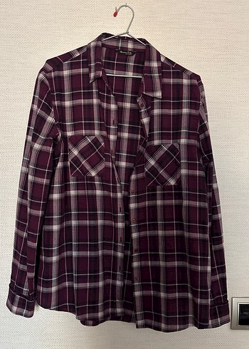 Massimo Dutti Ekose Uzun Kollu Kadın Gömlek