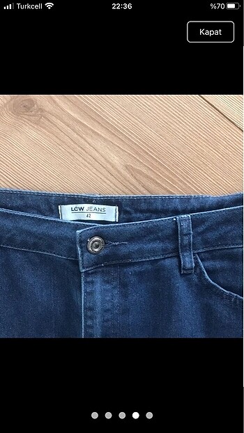 xl Beden lacivert Renk LCW kot etek