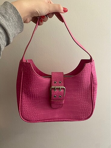 Pembe çanta crocodile