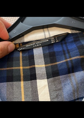 Kadın Çok Renkli Kareli Uzun Kollu Elbise - Görsel 3