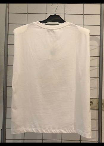 Beyaz Kadın Kısa Kollu Baskılı Tişört - Görsel 2