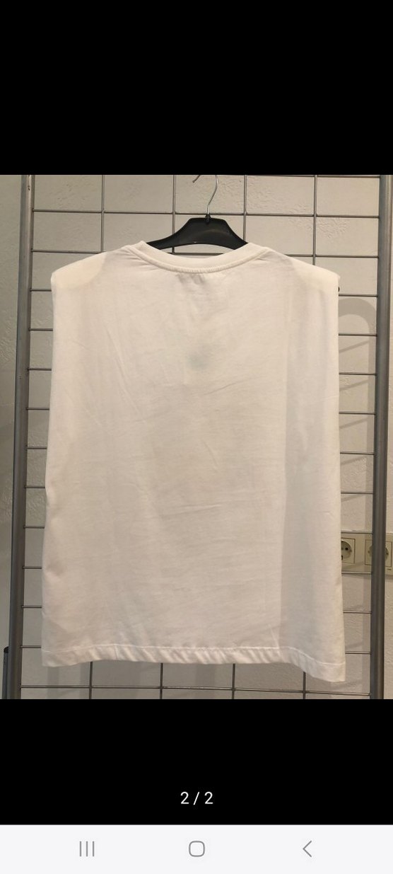 Beyaz Kadın Kısa Kollu Baskılı Tişört - Görsel 2