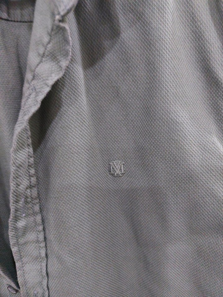 Erkek Yeşil Düğmeli Keten Gömlek - Görsel 2