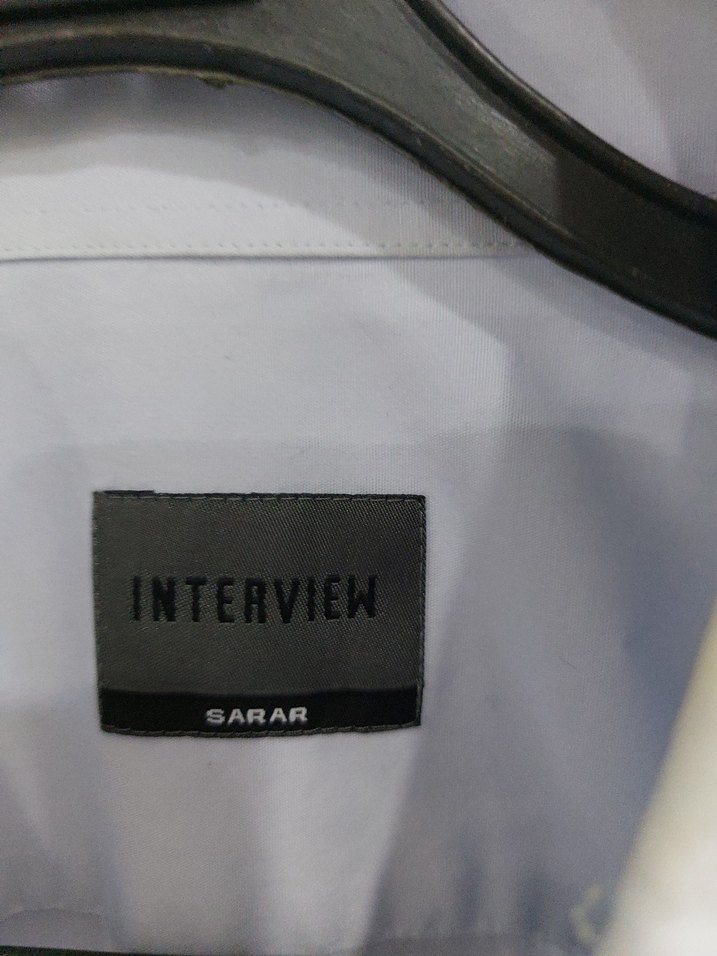 Mavi Keten Uzun Kollu Erkek Gömlek - Görsel 2