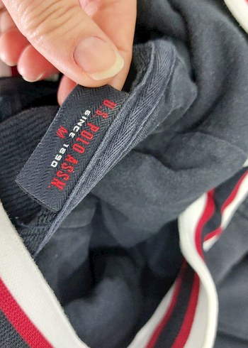 USPA Gri Fermuarlı Erkek esfofman takimi - Görsel 5