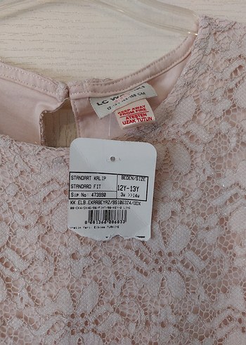 LC Waikiki Kız Çocuk Bej Dantelli Kolsuz Elbise