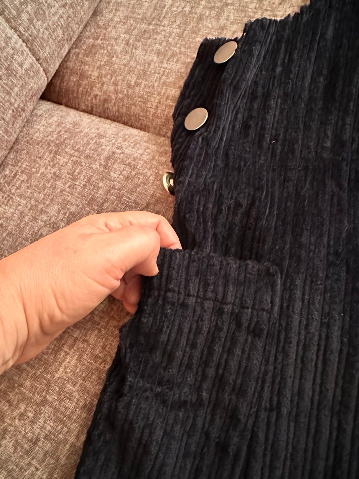 Siyah Kadife kışlık slopet - Görsel 3