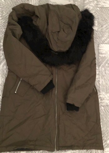 Primark Haki Kapusonlu Uzun Kislik Mont