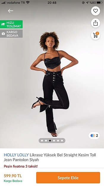 38 Beden Siyah jeans