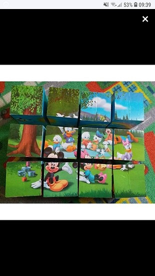 12'li Küp Puzzle (Disney Karakterleri)