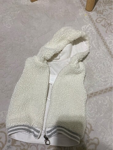 1,5 Yaş Beden beyaz Renk Kız bebek yelek