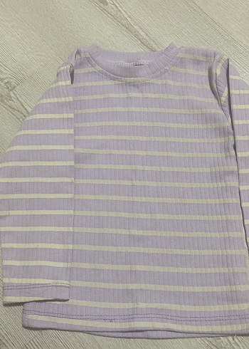 Pastel Mor Çizgili Çocuk İçlik - Görsel 5