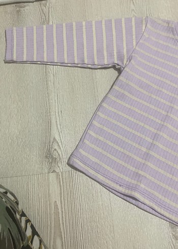 Pastel Mor Çizgili Çocuk İçlik - Görsel 2