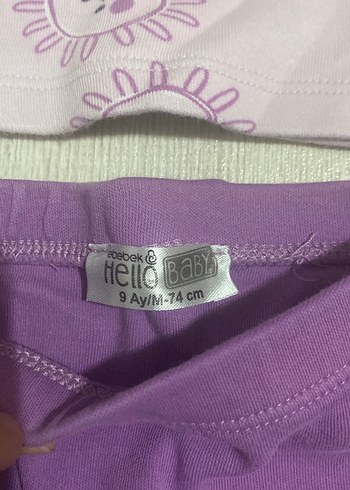 HelloBaby Mor Bebek Kız Kısa Kollu Takım tertemiz