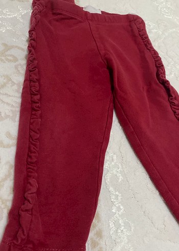 C&A Bordo Kız Çocuk Fırfırlı Tayt
