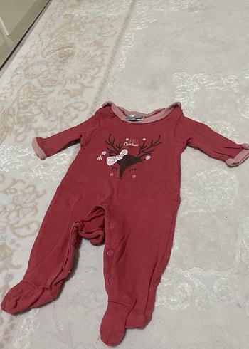 Yenidoğan Beden Bordo Desenli Örgü Bebek Tulum