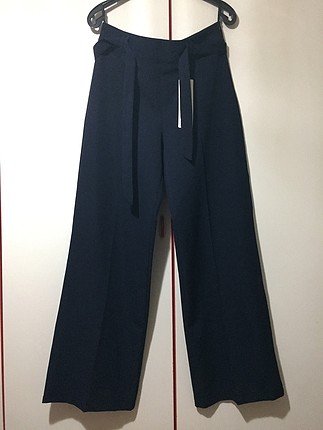 Lajivert kumaş bol paça pantolon