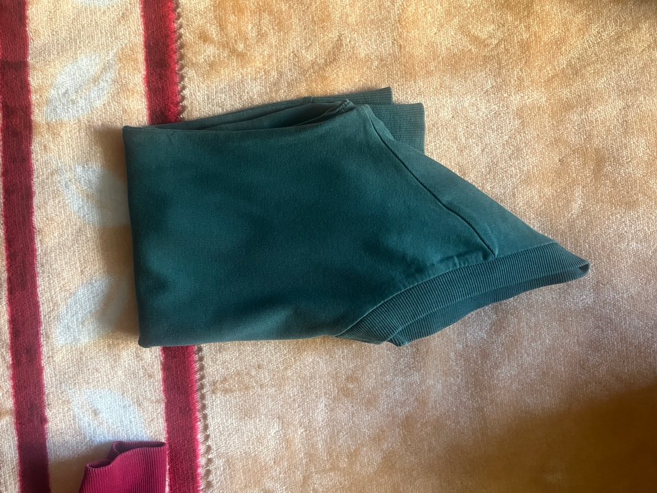 V Yaka Koyu yeşil Hamile Tişörtü - Görsel 3