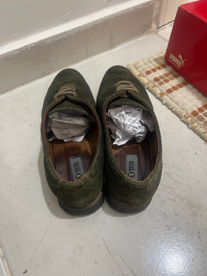 Hotiç Haki Süet Klasik Ayakkabı - Görsel 4