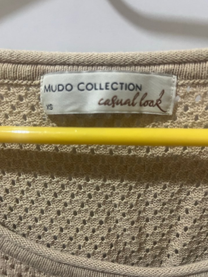 Bej Kadın Örgü Salaş Triko - Görsel 2