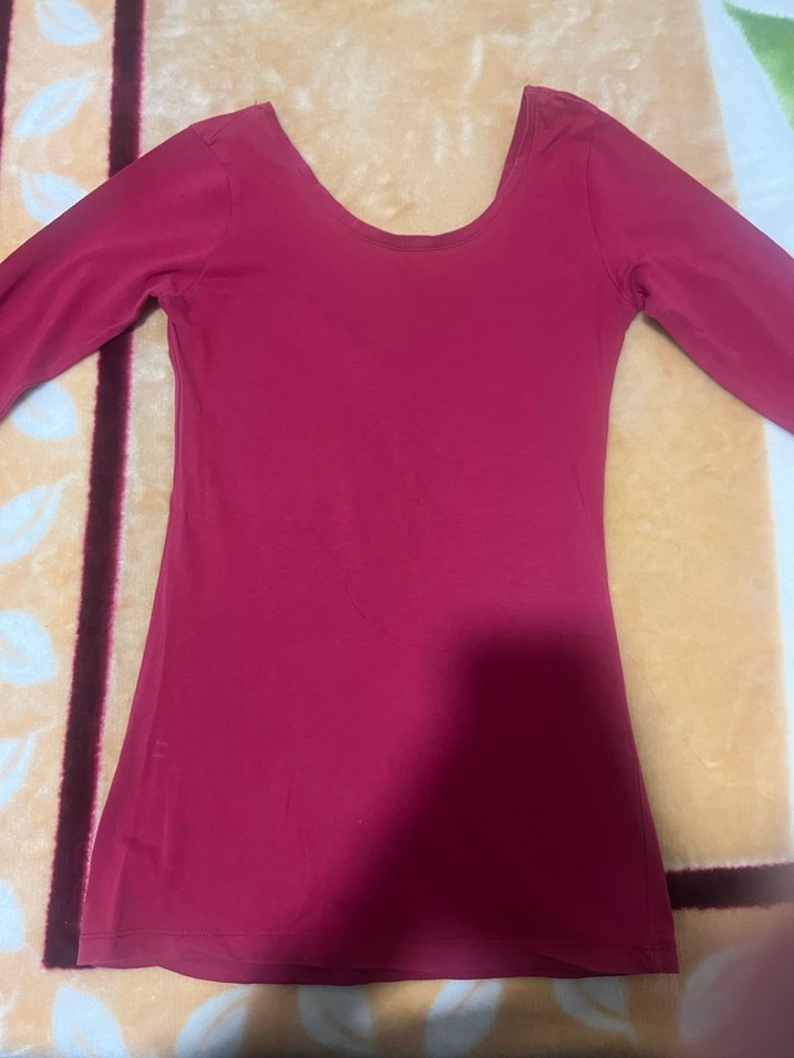 Kırmızı Kayık Yaka Kadın Bluz - Görsel 2