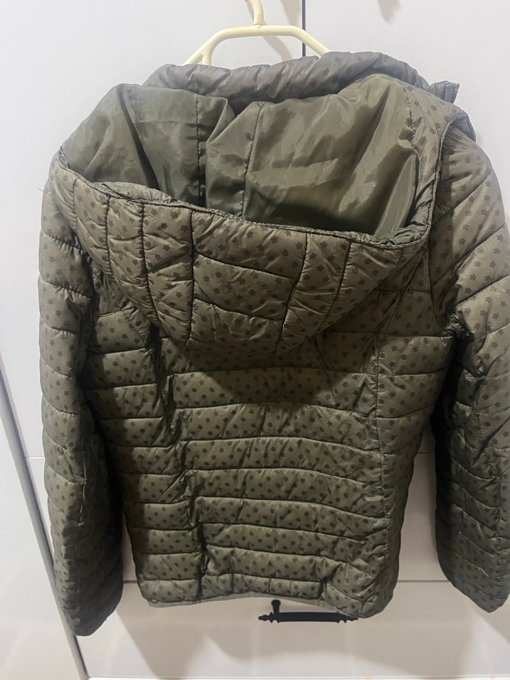 Haki renki loft şişme mont - Görsel 3