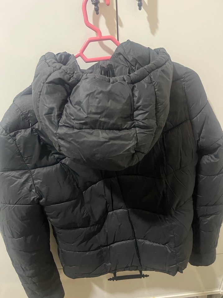 Siyah Fermuarlı Kadın Kışlık Mont - Görsel 3