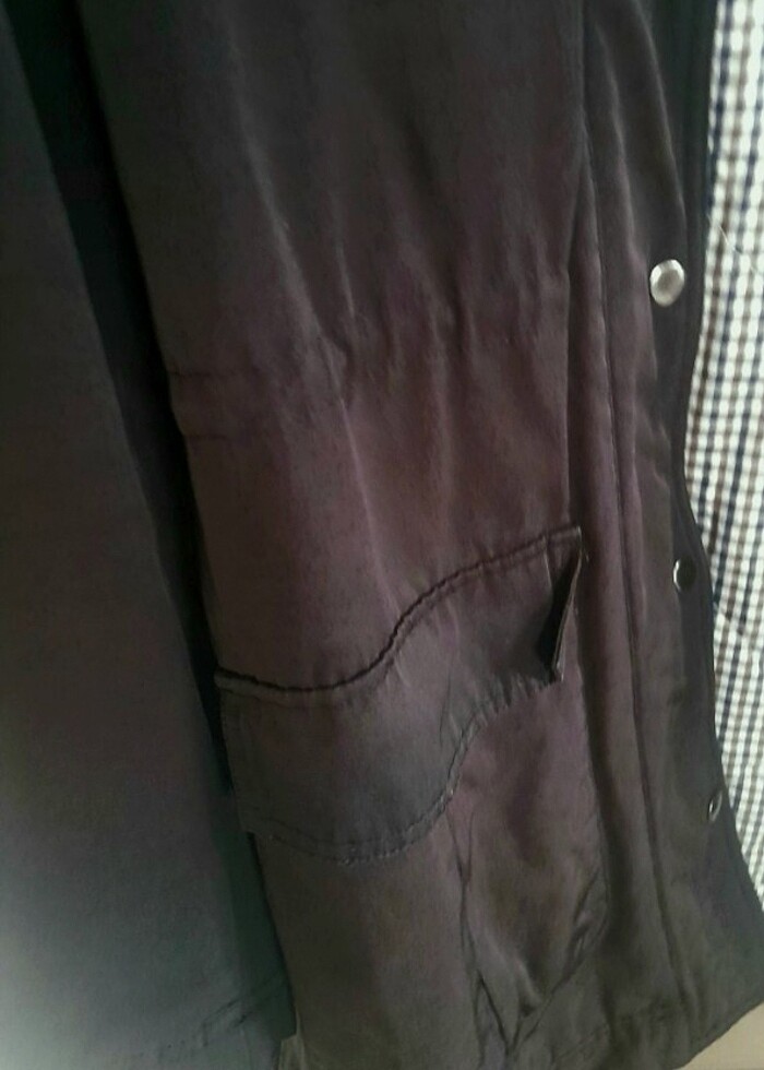 Siyah parka mont - Görsel 4