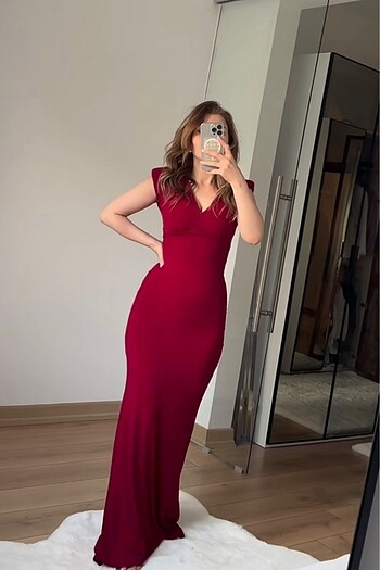 Bordo elbise