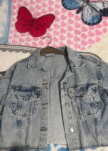 Zara Acik Mavi Denim Ceket
