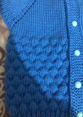 Mavi Erkek Çocuk Örgü Kolsuz Kazak - Görsel 3
