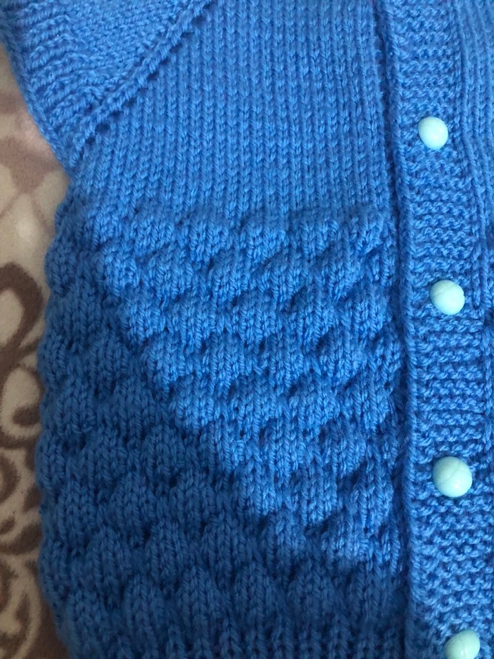 Mavi Erkek Çocuk Örgü Kolsuz Kazak - Görsel 3