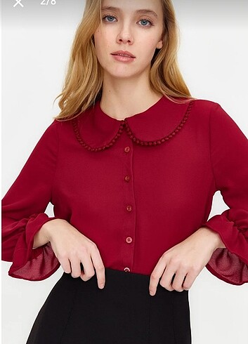 s Beden bordo Renk Bordo Trendyolmilla Gömlek