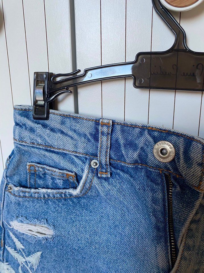 BERSHKA  Mavi Denim Şort — görsel 2/4