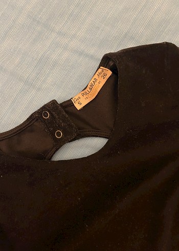 Pull and bear kadife siyah mini tulum - Görsel 5