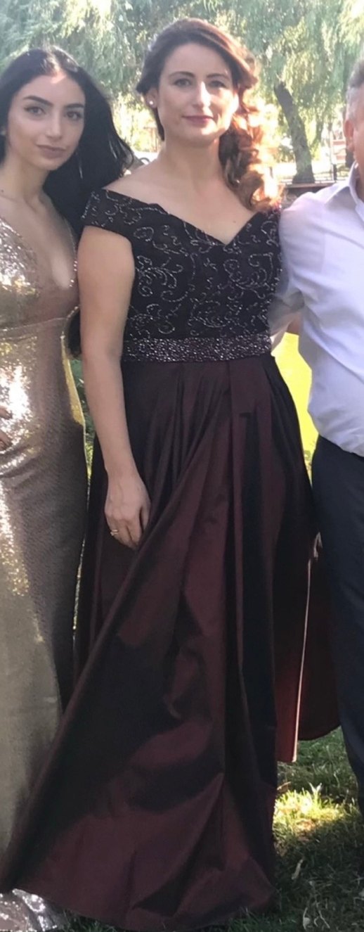 Bordo Uzun Abiye - Görsel 4