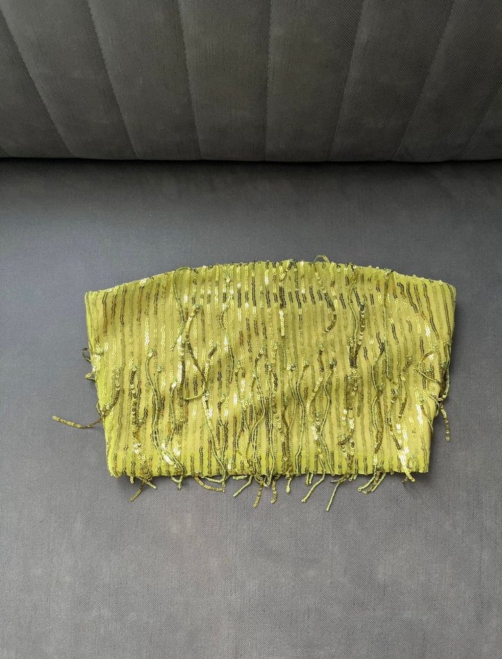 Mango gold metalik püsküllü üst - Görsel 4