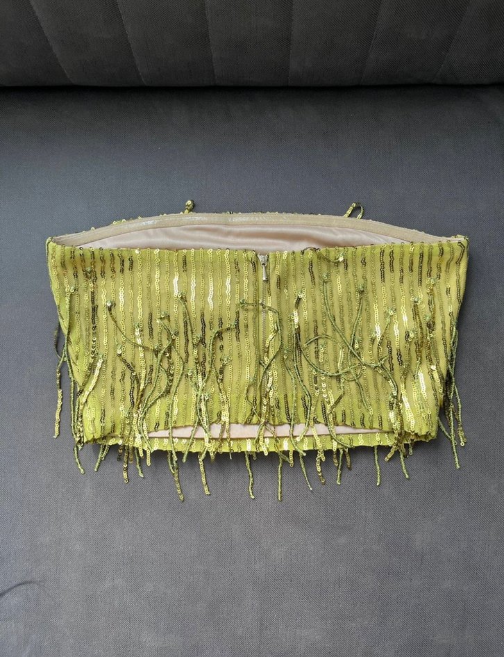 Mango gold metalik püsküllü üst - Görsel 5