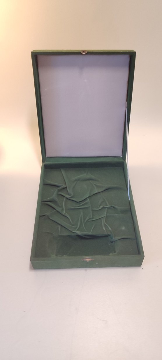 Yeşil Kadife Kaplama Mücevher Ödül Kutusu - Görsel 2