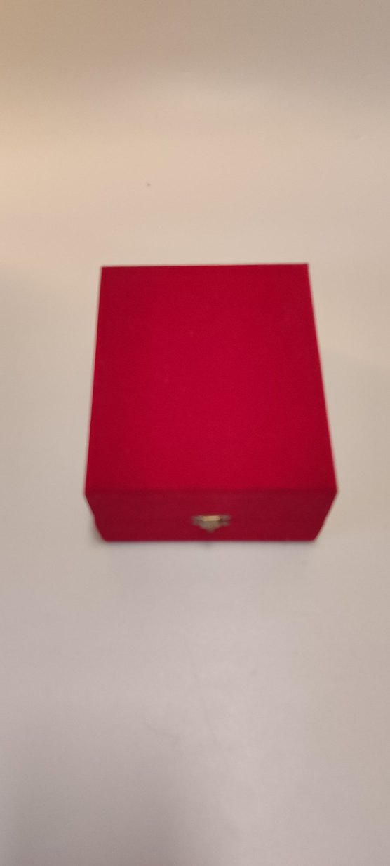 Kırmızı Vintage Kadife Kadın Mücevher Ödül Kutusu - Görsel 2