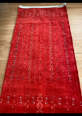 Kırmızı Bağlama Desenli Geleneksel Halı - Görsel 2