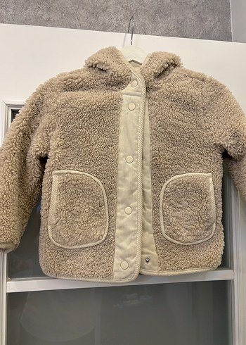Kanz Bej kapüşonlu  çocuk peluş mont - Görsel 3